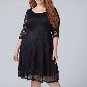 Lane Bryant 20 Black A-Line Dress